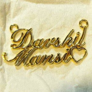 916 Gold Darshil Mansi Name Pendant