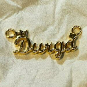 916 Gold Durga Name Pendant