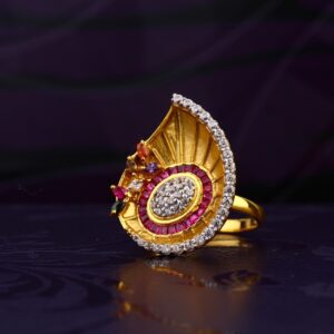 22K Gold Designer Diamond Ring