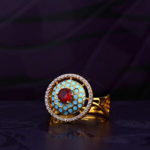 916 Gold Colorful Ring