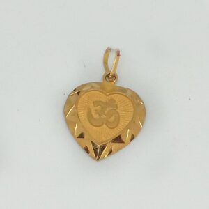 916 Gold Om Design Pendant MJ-P003