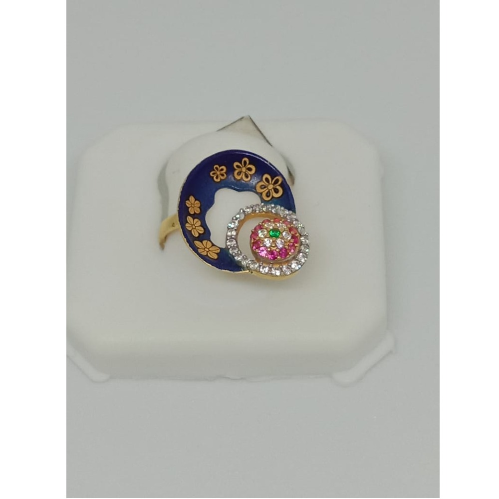 916 Gold Colorful Ring For Women MJ-LR008