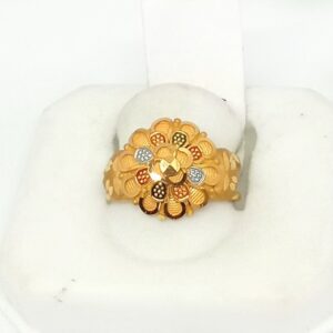 916 Gold Fancy Meenakari Ring For Women ML-LR001
