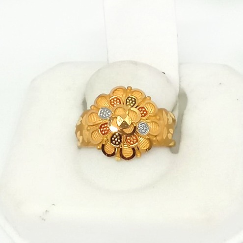 916 Gold Fancy Meenakari Ring For Women ML-LR001