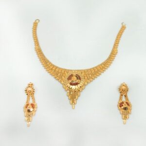 22KT Gold Traditional Necklace Set ML-N005