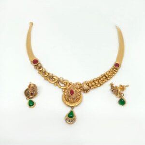 916 Gold Antique Necklace Set ML-N004