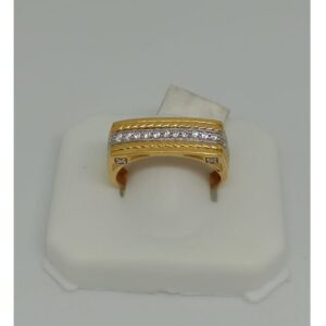 916 Gold CZ Designer Gents Ring MJ-R005