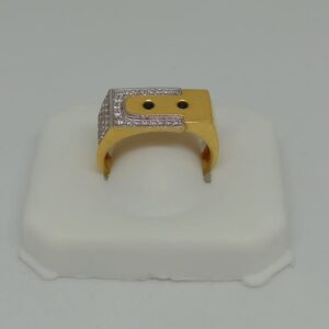 916 Gold CZ Gents Ring MJ-R001
