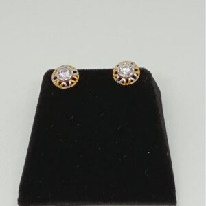 916 Gold Fancy Round Earring MJ-E017