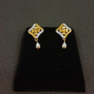 916 Gold Fancy CZ Diamond Earring MJ-E013