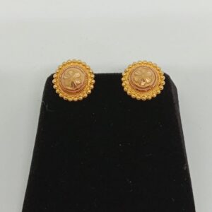 22KT Gold Flower Shape Earring MJ-E012