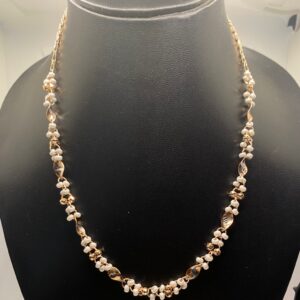 Rose gold pearl light weight necklace