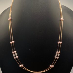 Rose 18k gold light weight necklace