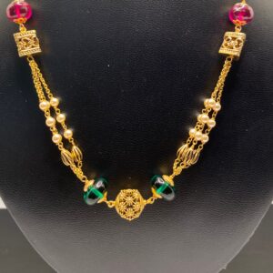 Gold Antique pearls necklace