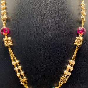 Gold Antique pearls necklace