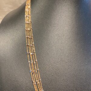 Italian rose gold five line chain