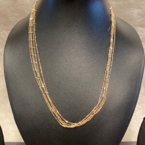 Italian rose gold five line chain