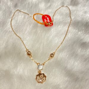 Italian rose gold flower pattern chain