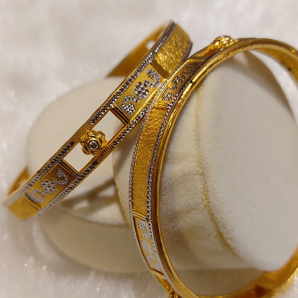 22K Gold Designer Copper Kadli - Image 4