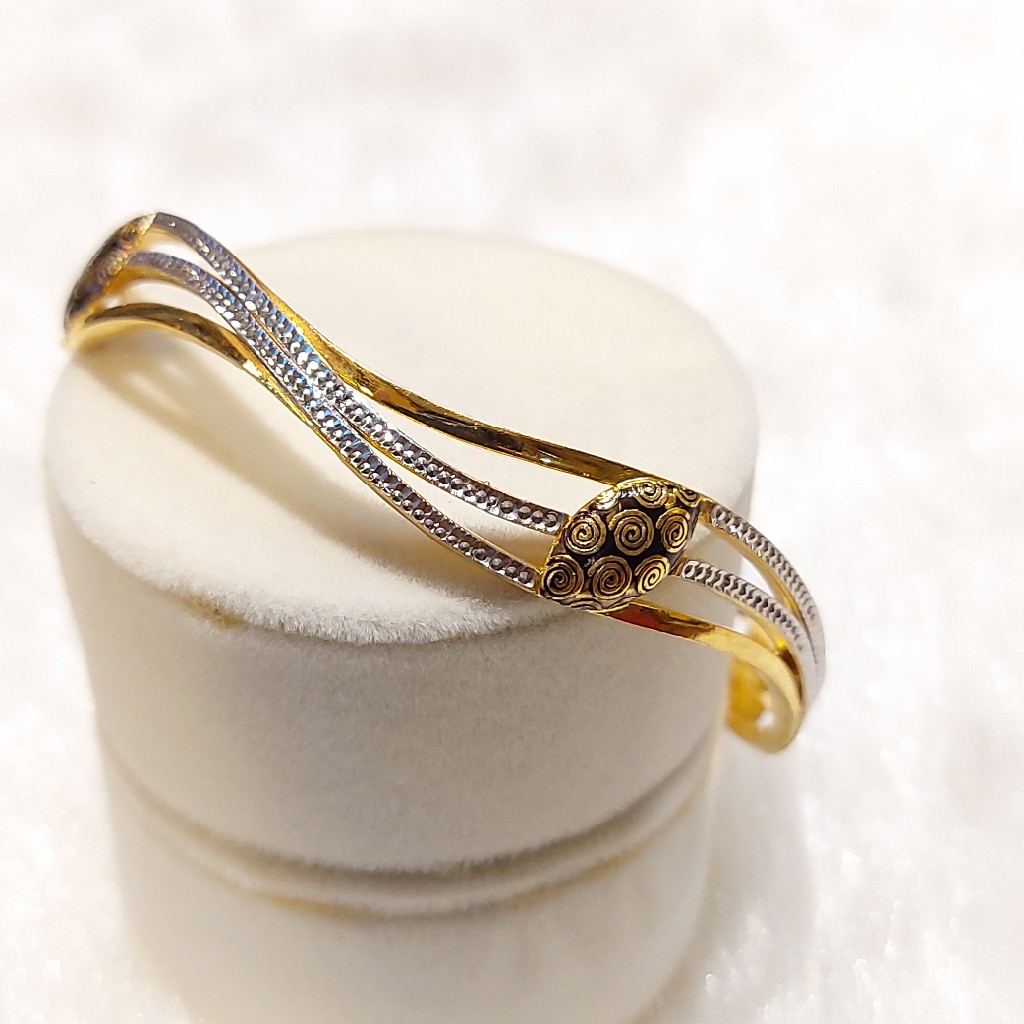 916 Gold Fancy Zigzag Design Kadli - Image 3