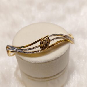 916 Gold Fancy Zigzag Design Kadli