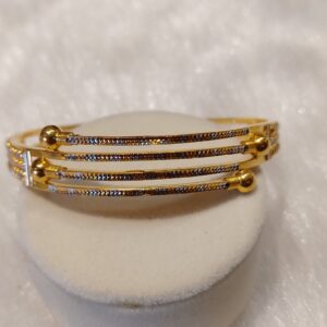 22K Gold Fancy Triple Pipe Copper Kadli