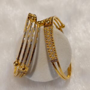 22K Gold Fancy Triple Pipe Copper Kadli