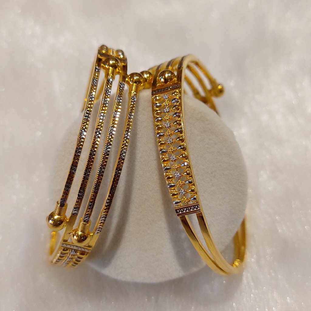 22K Gold Fancy Triple Pipe Copper Kadli