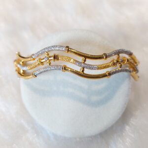 22K Gold Tripe Peipe Kadli Bangle