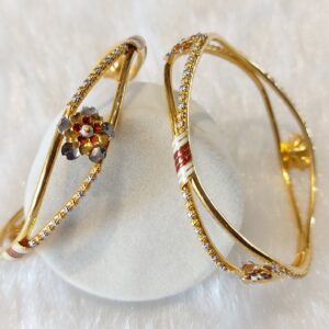 916 Gold Fancy Flower Design Kadli