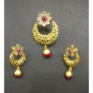 916 gold antique pendant set