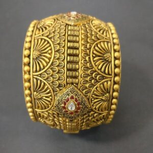 916 Gold Antique Traditional Kada For Bridal BJ-B009