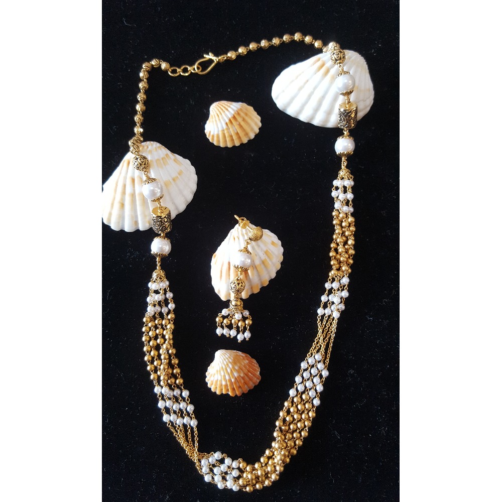 22Kt Gold Antique Moti Mala BJ-M004