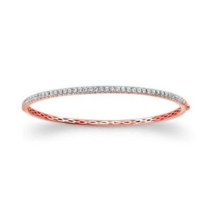 18kt rose gold and diamond classic bracelet for women jkb0011