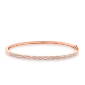 18kt rose gold and diamond double lock bracelet for women jkb0012