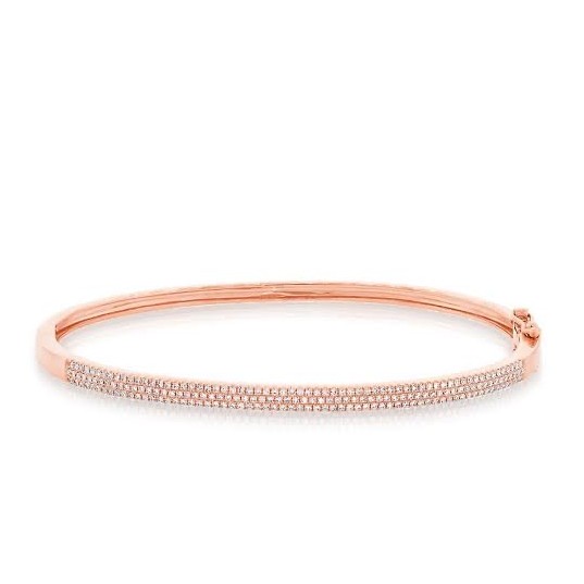 18kt rose gold and diamond double lock bracelet for women jkb0012