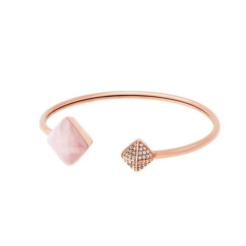 18kt rose gold and diamond square shaped bracelet jkb023