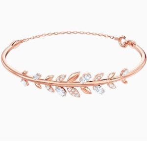 18kt rose gold leaf design chain bracelet for women jkb030