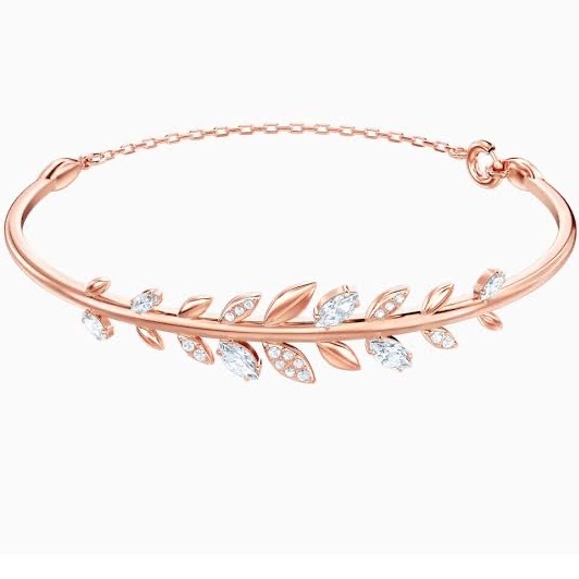 18kt rose gold leaf design chain bracelet for women jkb030
