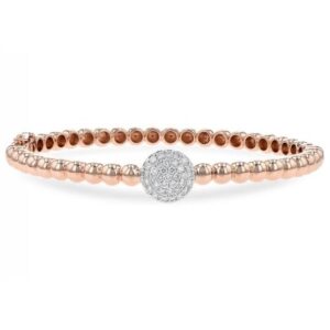 18kt rose gold circle designed trending bracelet for women jkb034