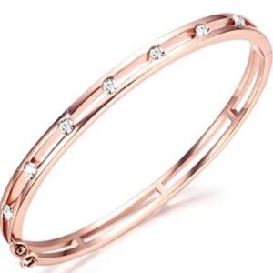18kt rose gold kada-style bracelet for women jkb046