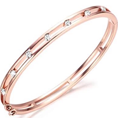 18kt rose gold kada-style bracelet for women jkb046