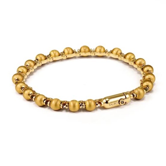 22kt round beads Yellow Gold Bracelet For Men and women JKB066
