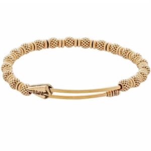 22kt, 916 Hall-marked round textured ball's pattern Yellow Gold Bracelet For Men and women JKB068