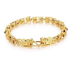 22kt, 916 hall-marked, yellow gold chunky rope design bracelet for men Jkb077