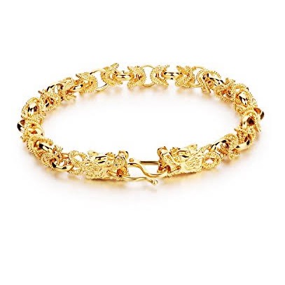 22kt, 916 hall-marked, yellow gold chunky rope design bracelet for men Jkb077