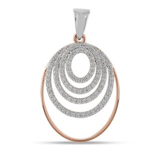 22kt gold and diamond machine cut round bridal pendant jkp007