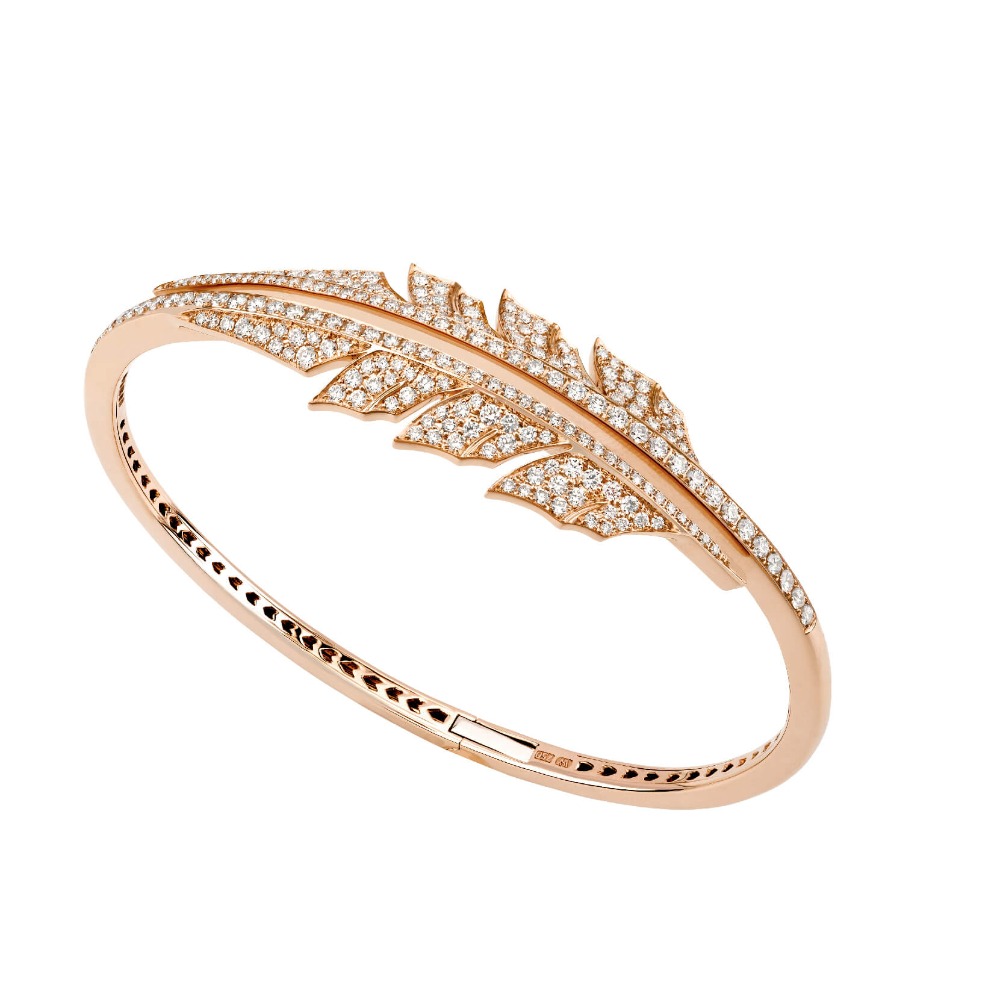 22kt, 916 Hall-Marked, yellow Gold fern leaf structure Design Hand Band For Women JKB302