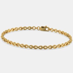 22kt, 916 Hall-Marked, Yellow Gold simple loop chain design Hand Band For Women Jkb314