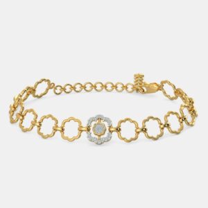 22kt, 916 Hall-marked, Yellow Gold different shaped circular design Hand Band for women JKB314